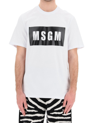 Msgm Logo Printed T-shirt