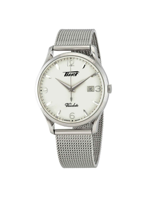 Tissot Heritage Visodate Silver Opalin Dial Men's Mesh Watch T1184101127700