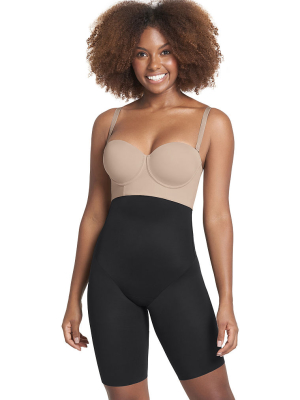 Leonisa Shapewear Invisible Strapless Mid Thigh Body Shaper