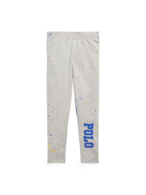 Paint-splatter Stretch Jersey Legging