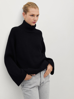 Turtleneck Ribbed Sweater