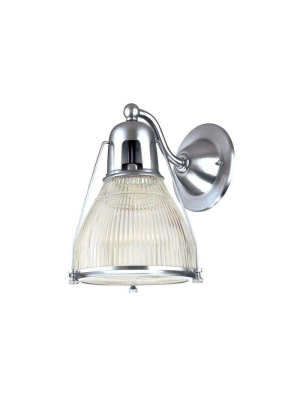 Haverhill 1 Light Wall Sconce Polished Nickel