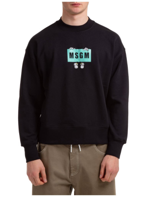 Msgm Cartoon Logo Printed Sweatshirt