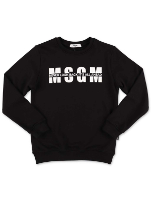 Msgm Kids Logo Printed Sweatshirt