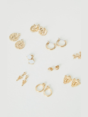 Gold Assorted Mix And Match Hoop Earrings