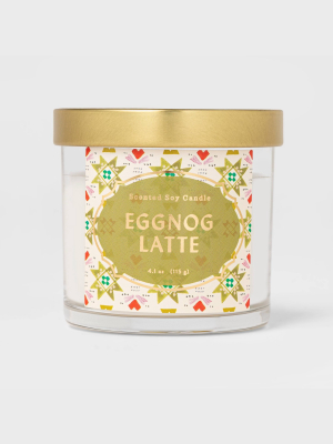 4.1oz Lidded Glass Jar Candle Eggnog Latte - Opalhouse™