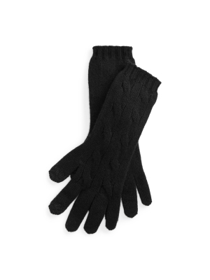 Cable-knit Cashmere Tech Gloves