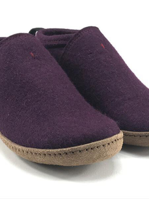 Women's Wool Tengries Slippers - Plum