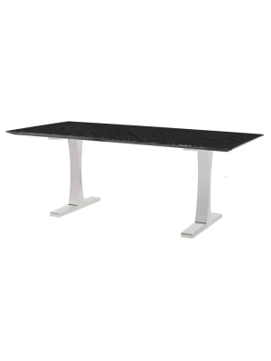 Nuevo Toulouse Dining Table - Black Wood Vein