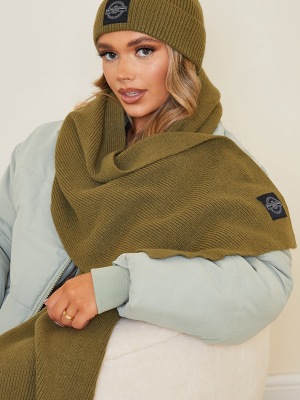 Prettylittlething Tab Khaki Scarf