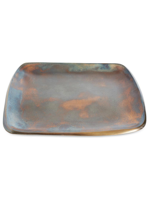 Julia Knight Eclipse 9" Stackable Square Tray In Bronze