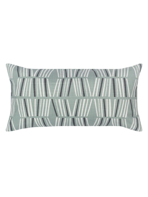 The Green Abstract Lines Throw Pillow