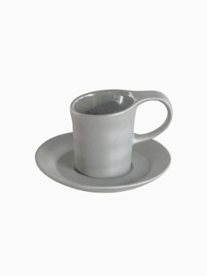 Matte Porcelain Espresso Grey Set Of 4