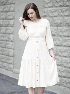 Maddy Puff Sleeve Midi Dress