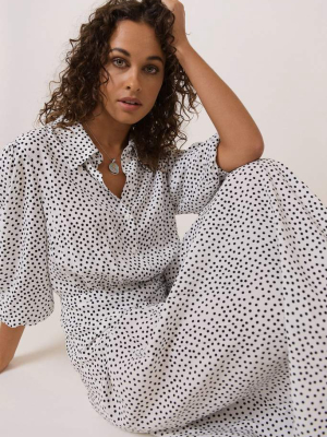 Izzy - White Mini Polka Dots