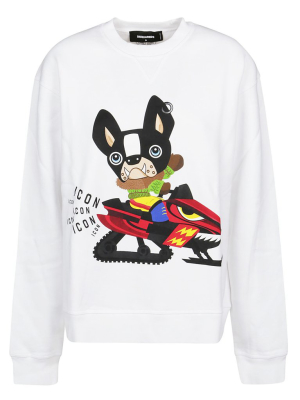 Dsquared2 Dog Graphic Printed Sweatshirt