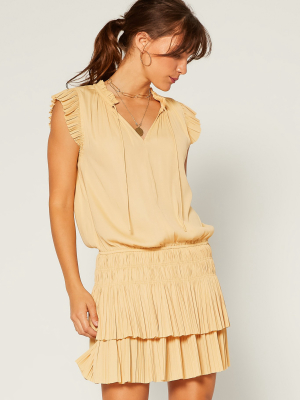 Maude Pleated Skirt Mini Dress