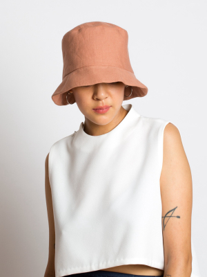 Adult Unisex Mushroom Bucket Hat - Clay Pink