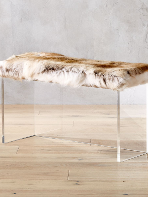 Reindeer Hide Acrylic Bench