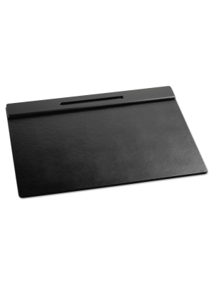 Rolodex Wood Tone Desk Pad Black 21 X 18 62540