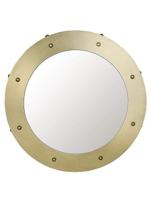 Noir Clay Small Metal With Brass Finish Mirror