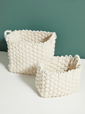 Djuna Woven Cotton Baskets, Set Of 2