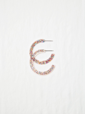 Aerie Glitter Hoop Earrings