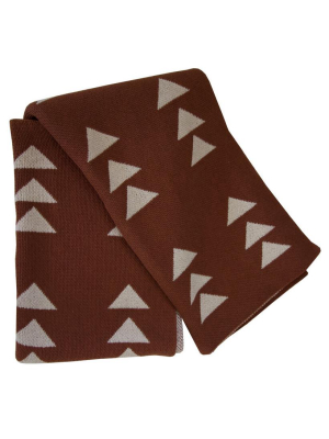 Happy Habitat Triple Triangles Throw - Cinnamon/linen