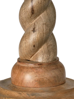 Jamie Young Barley Twist Table Lamp In Natural Wood