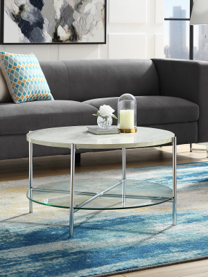 Round Modern Glam Coffee Table - Saracina Home