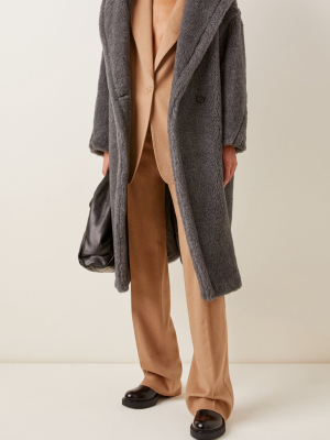 Oversized Wool-alpca Blend Teddy Coat