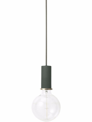 Socket Pendant Low In Dark Green