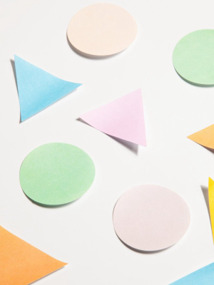 Geometric Sticky Notes In Warm