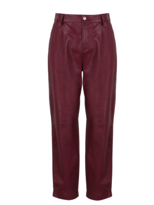 Redvalentino Straight Leg Leather Pants