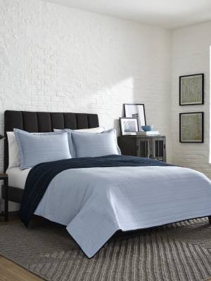 Kenneth Cole Reaction Kcr Solid Microfiber Quilt-sham Set