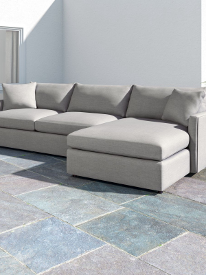 Lounge Ii Petite Outdoor Upholstered 2-piece Right Arm Chaise Sectional