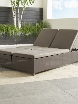 Dune Taupe Double Chaise Sofa Lounge With Sunbrella ® Cushions