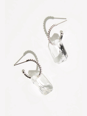 Luv Aj Crystalline Hoop Earrings