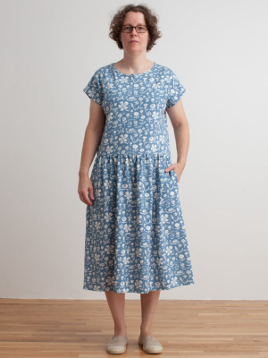 Women's Idaho Dress - In The Garden Blue