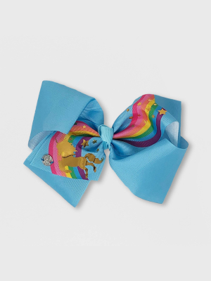 Girls' Jojo Siwa Unicorn And Rainbow Bow - Blue