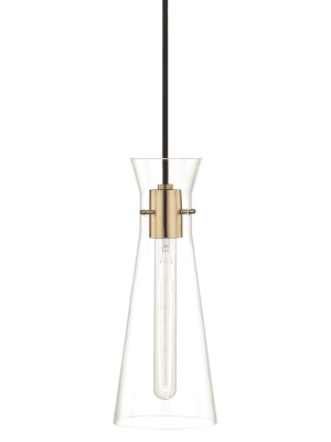 Anya 1 Light Pendant - Aged Brass