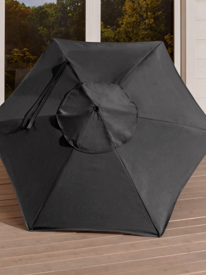 6' Round Sunbrella ® Charcoal Umbrella Canopy