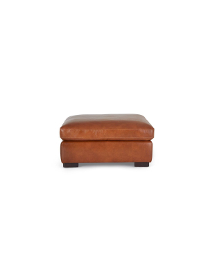 Braxten Leather Ottoman