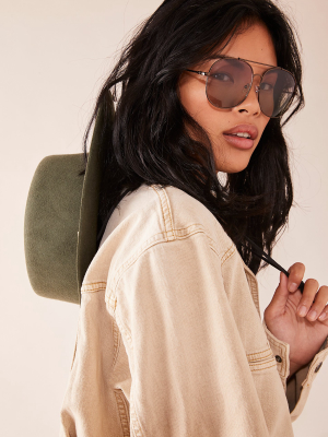 Sundown Oversized Aviator Sunglasses