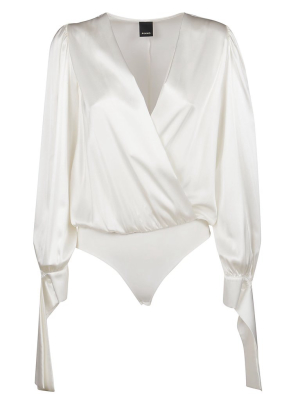 Pinko Draped Long-sleeve Bodysuit