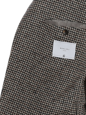 Boglioli Houndstooth Single-breasted Blazer