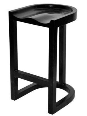 Saddle Counter Stool Hand Rubbed Black