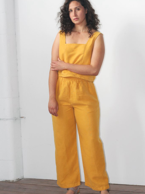 Patricia Linen Pant  - Golden