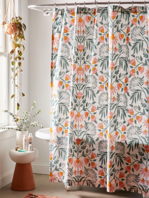 Camille Floral Shower Curtain