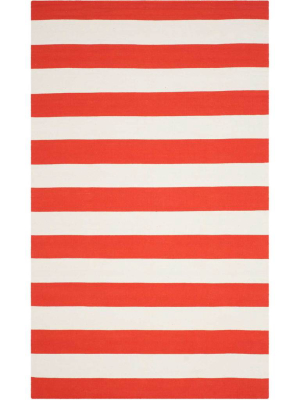 Montauk Stripe Rust/ivory Area Rug